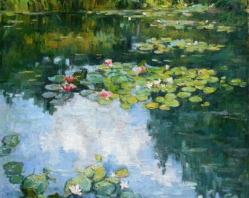 Nuferi pe oglinda apei