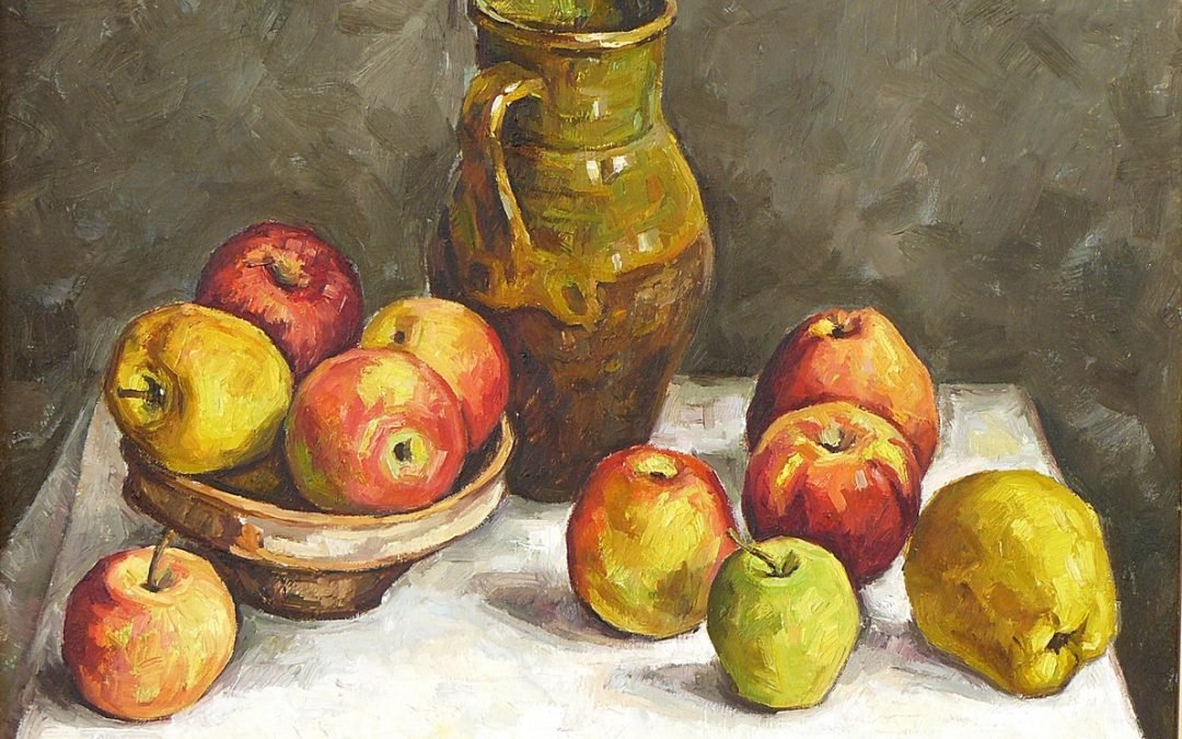 Natură statică cu mere