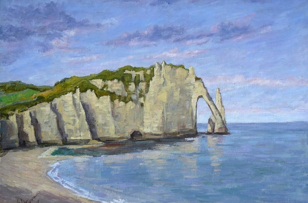 Primele raze de soare la Étretat