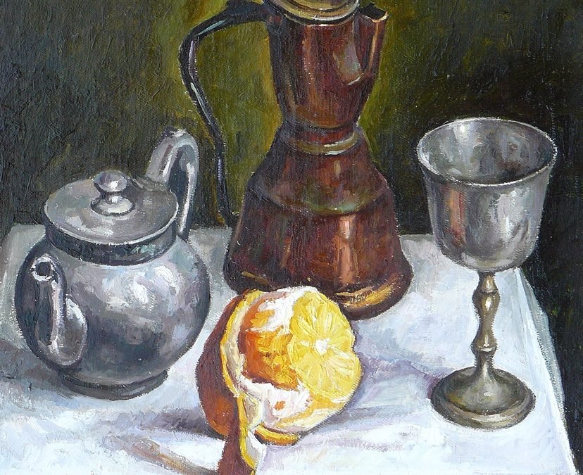 Natură statică cu portocală