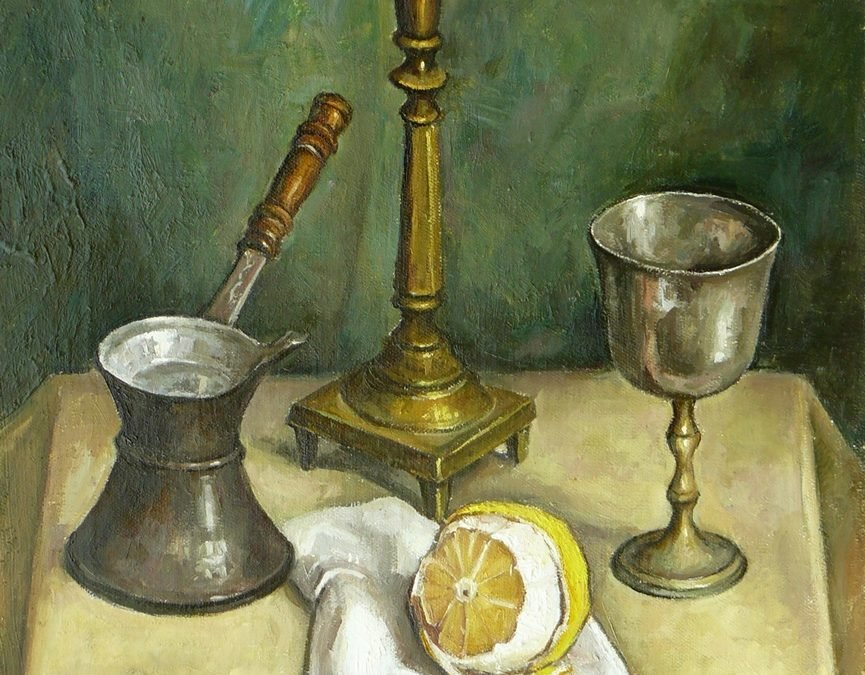 Natură statică cu sfeșnic