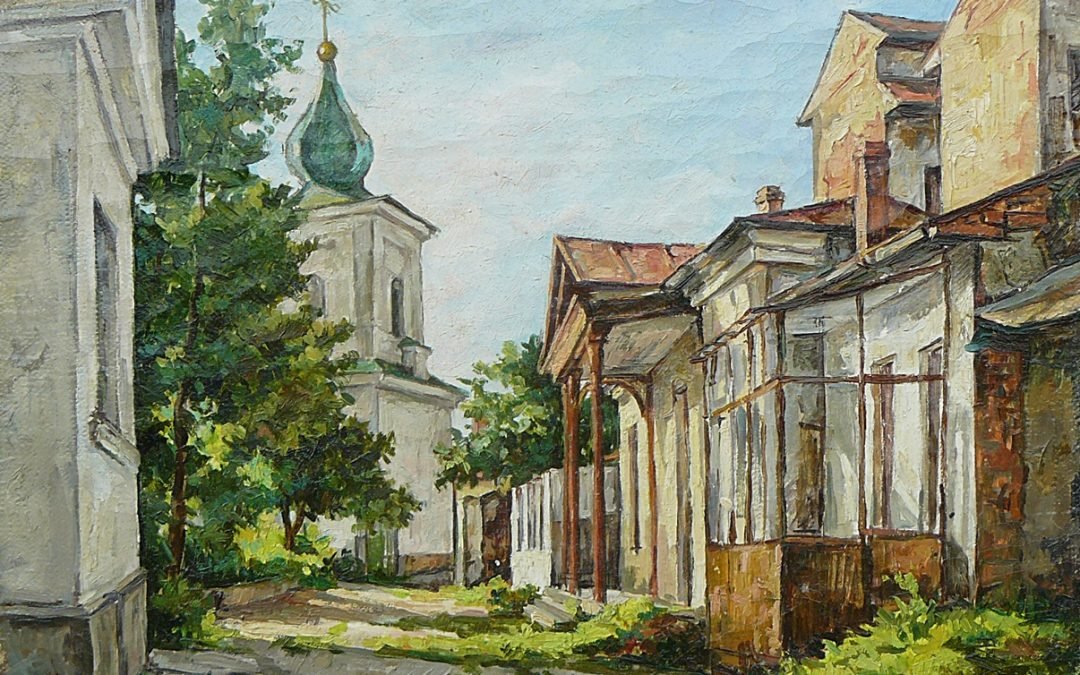 Peisaj cu biserica Albă